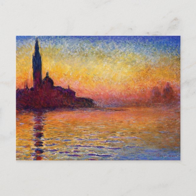 Monet - San Giorgio Maggiore at Dusk Postcard (Front)