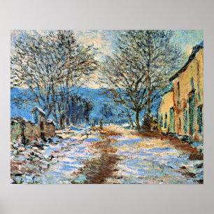 Monet - Snow Effect at Limetz Poster