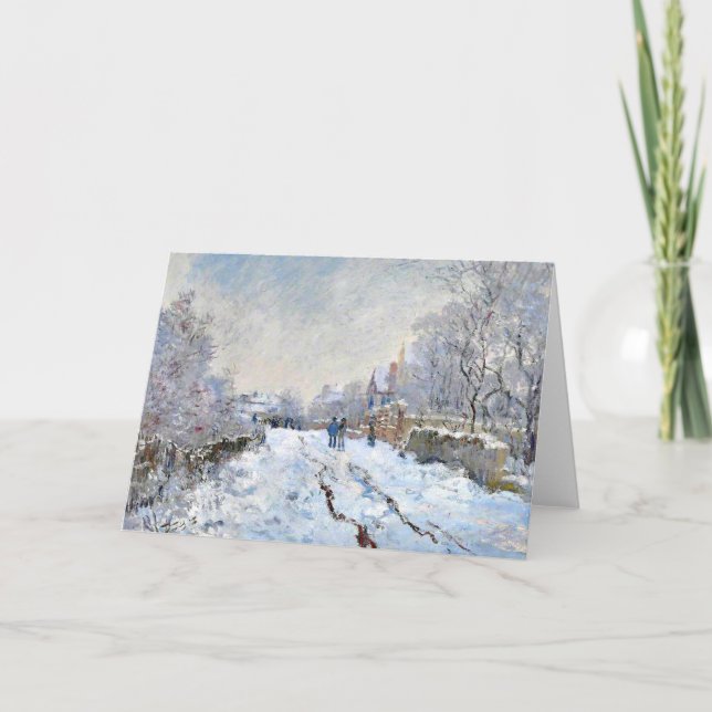 Monet - Snow Scene at Argenteuil Holiday Card (Front)