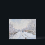 Monet  Snow Scene at Argenteuil Holiday Postcard<br><div class="desc">Claude Monet's Snow Scene  at Argenteuil Postcard</div>