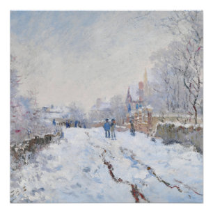 Monet Snow Scene at Argenteuil Poster