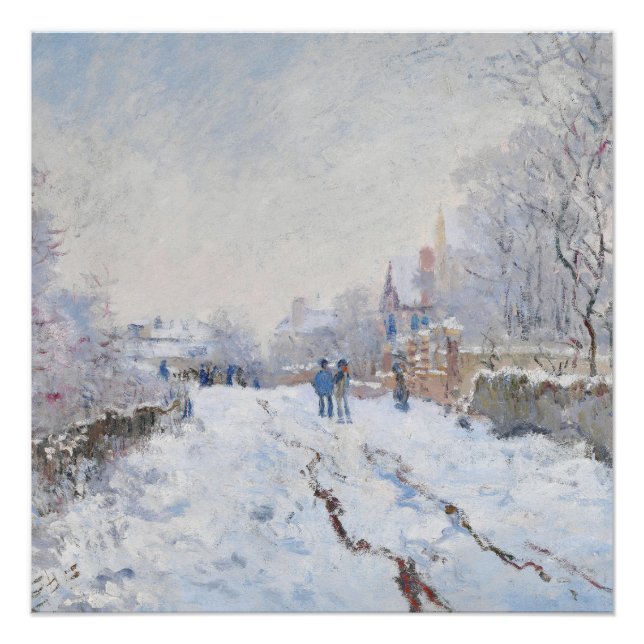 Monet  Snow Scene at Argenteuil Poster (Front)