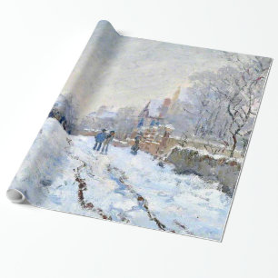 Monet - Snow Scene at Argenteuil Wrapping Paper
