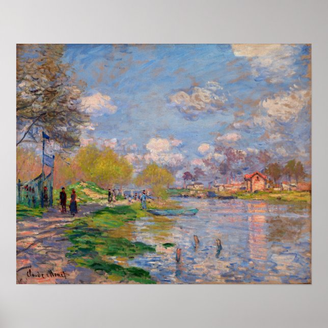 Monet - Spring By The Seine Poster (Front)