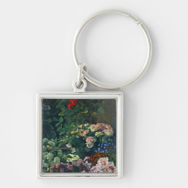 Monet Spring Flowers Key Ring (Front)