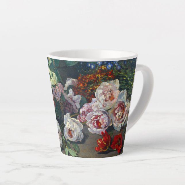 Monet Spring Flowers Latte Mug (Right Angle)