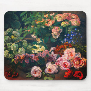 Monet Spring Flowers Mouse Mat