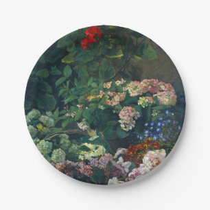 Monet Spring Flowers Paper Plate