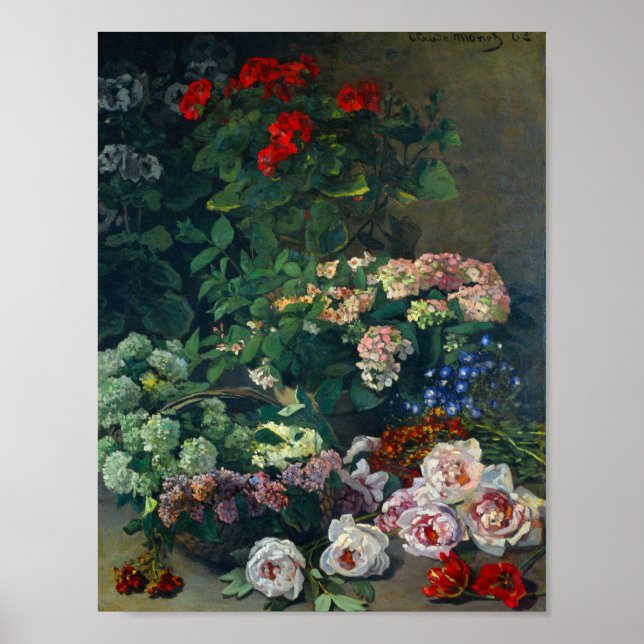 Monet Spring Flowers Poster (Front)