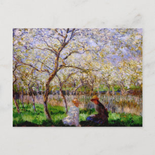 Monet — Springtime, fine art painting Postcard
