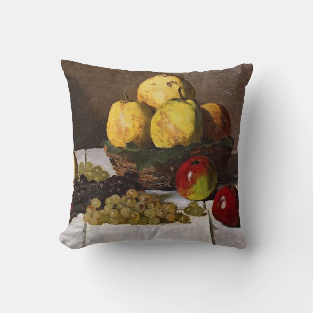 Monet - Still Life with Pears and Grapes Cushion (Front)