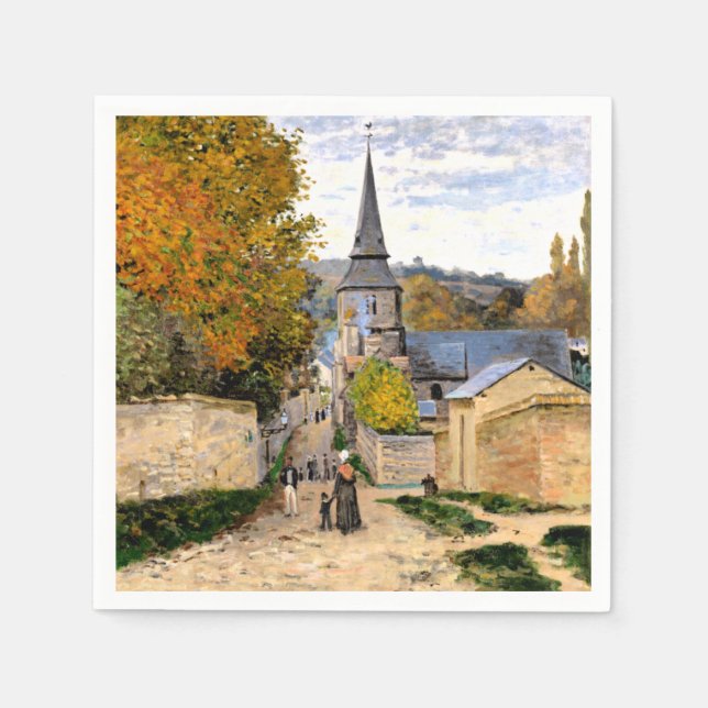 Monet - Street in Saint-Adresse Napkin (Front)