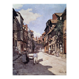 Monet - Street of the Bavolie Honfleur Poster