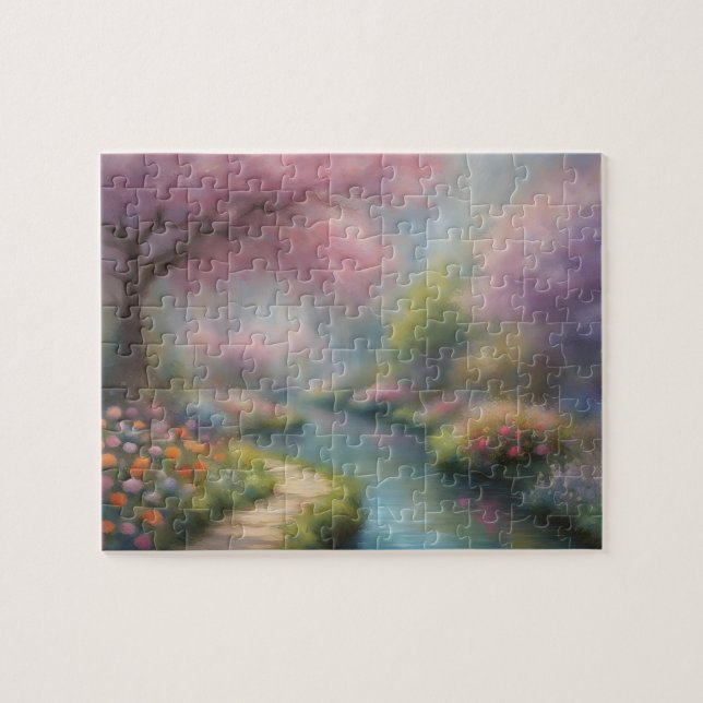 Monet Style Fantasy Jigsaw Puzzle (Horizontal)