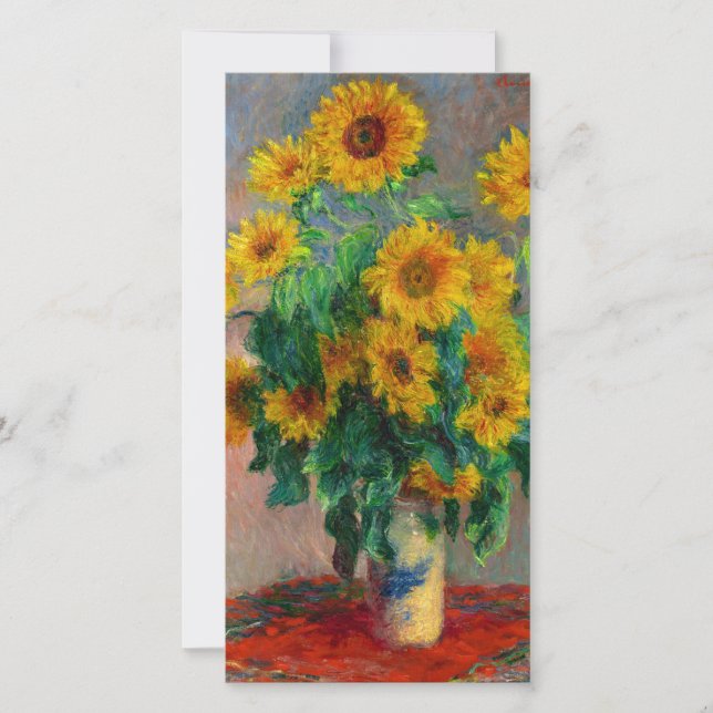Monet Sunflowers Card (Front)