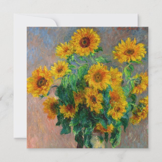 Monet Sunflowers Card (Front)
