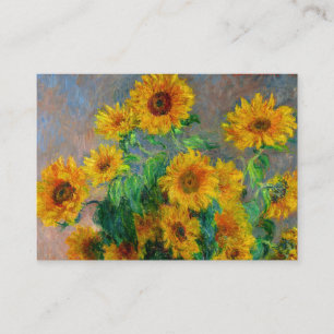 Monet Sunflowers Enclosure Card