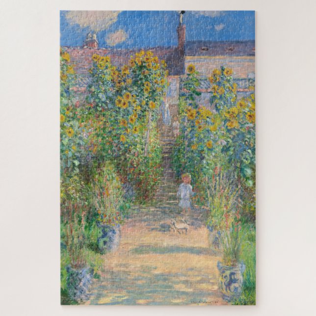 Monet Sunflowers Garden 1000 Piece Jigsaw Puzzle (Vertical)