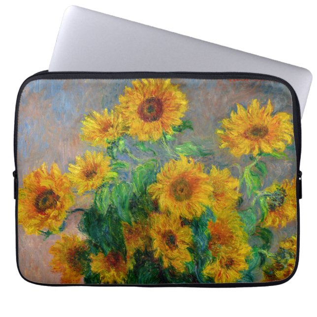 Monet Sunflowers Laptop Sleeve (Front)