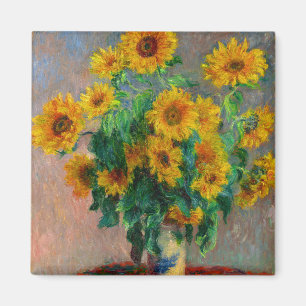 Monet Sunflowers Magnet