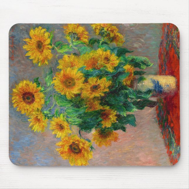 Monet Sunflowers Mouse Mat (Front)