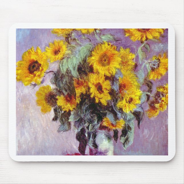 Monet Sunflowers Mouse Mat (Front)