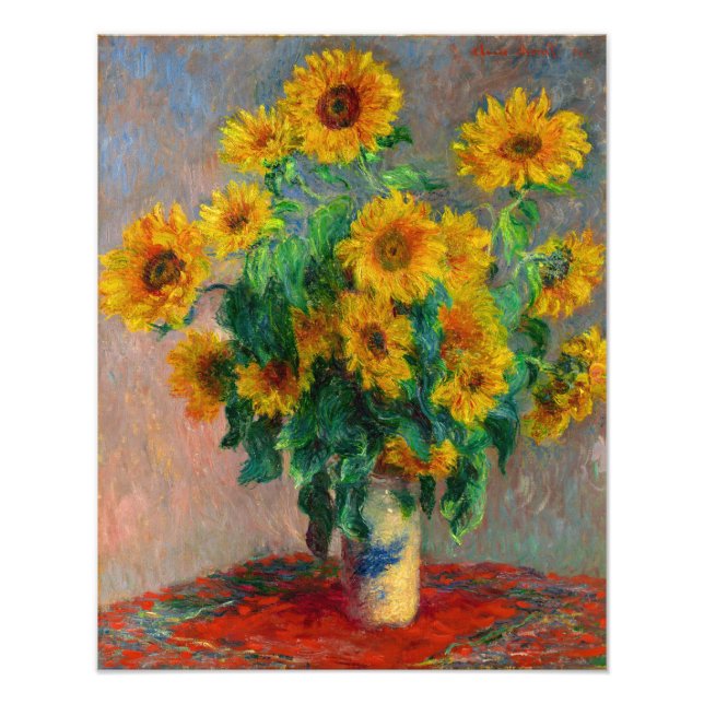 Monet Sunflowers Photo Print (Front)