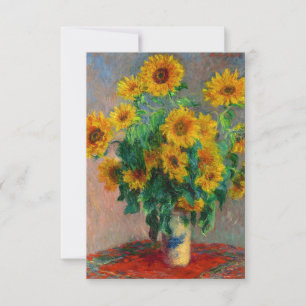 Monet Sunflowers RSVP Card
