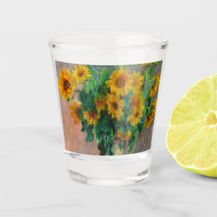 Monet Sunflowers Shot Glass