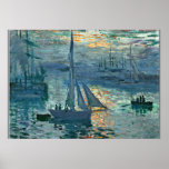 Monet - Sunrise (Marine), fine art, Poster<br><div class="desc">Sunrise (Marine),  fine art painting by French Impressionist artist Claude Monet</div>