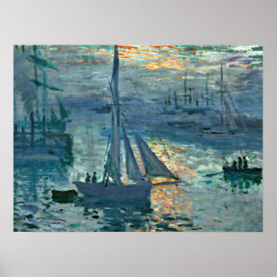 Monet - Sunrise (Marine), fine art, Poster