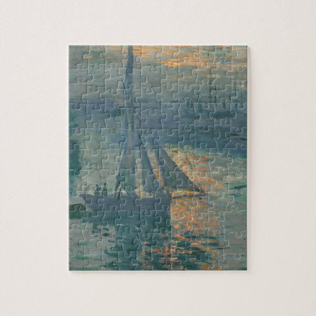 Monet Sunrise Marine Impressionism Painting Jigsaw Puzzle (Vertical)