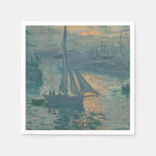 Monet Sunrise Marine Impressionism Painting Napkin