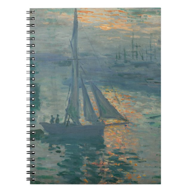 Monet Sunrise Marine Impressionism Painting Notebook (Front)