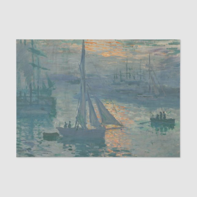 Monet Sunrise Marine Impressionism Painting Tissue Paper (Front)