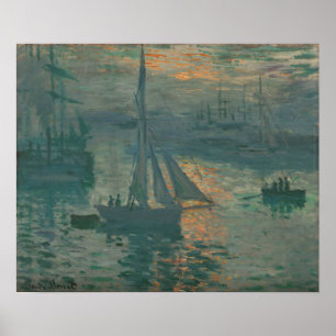 Monet - Sunrise (Marine) Poster