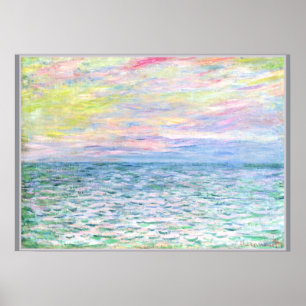 Monet - Sunset at Pourville, fine art Poster