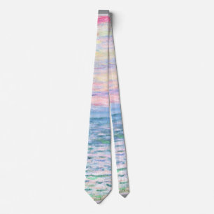 Monet - Sunset at Pourville Tie