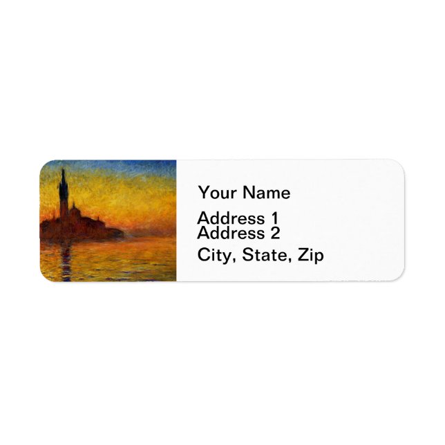 Monet Sunset in Venice Impressionist Painting (Front)