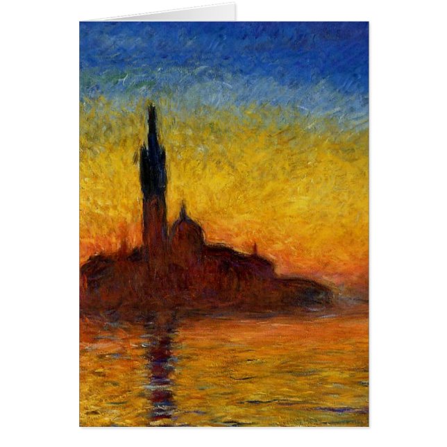 Monet Sunset in Venice Impressionist Painting (Front)