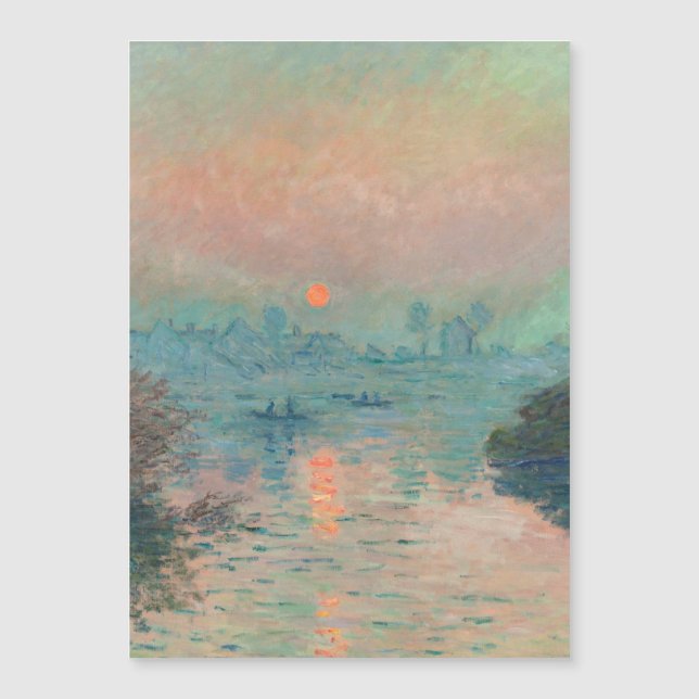 Monet Sunset on the Seine Fine Art Impressionism  (Front)
