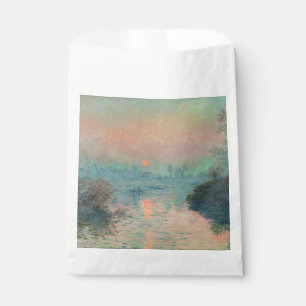 Monet Sunset on the Seine Fine Art Impressionism Favour Bags