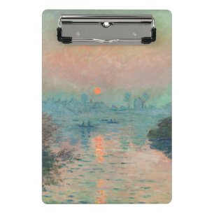 Monet Sunset on the Seine Fine Art Impressionism Mini Clipboard