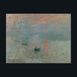 Monet Sunset Postcard<br><div class="desc">Sunset by Claude Monet post card.  Beautiful sunset on water scene with boats.</div>