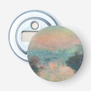 Monet Sunset Seine Fine Art Impressionism Bottle Opener