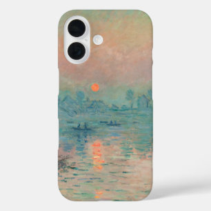 Monet Sunset Seine Fine Art Impressionism  iPhone 16 Case