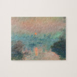 Monet Sunset Seine Fine Art Impressionism  Jigsaw Puzzle<br><div class="desc">Claude Monet Sunset on the Seine at Lavacourt,  Winter Effect was painted in 1880,  a beautiful impressionist painting created just outside Paris France from one of the French master artists.</div>