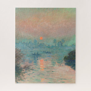 Monet Sunset Seine Fine Art Impressionism Jigsaw Puzzle