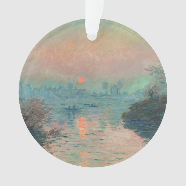Monet Sunset Seine Fine Art Impressionism  Ornament (Front)