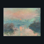 Monet Sunset Seine Fine Art Impressionism  Postcard<br><div class="desc">Claude Monet Sunset on the Seine at Lavacourt,  Winter Effect was painted in 1880,  a beautiful impressionist painting created just outside Paris France from one of the French master artists.</div>